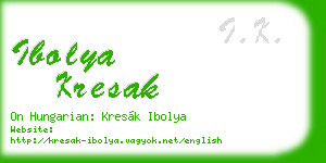 ibolya kresak business card